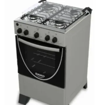 Cocina Dako Luna 4 Hornallas Tapa de Vidrio Encendido Eléctrico Gris