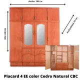 Placard CBC 4 Puertas Espejo Externo