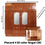 Placard CBC 4 Puertas Espejo Externo