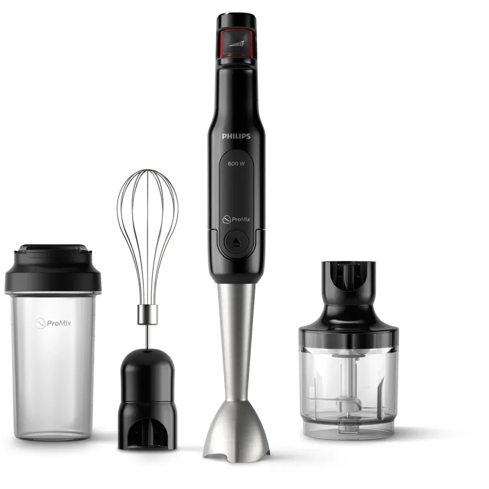 Mixer Philips HR2626/80 New Viva 600W Bla con Batidor+picadora 350 Ml+vaso 500 ml