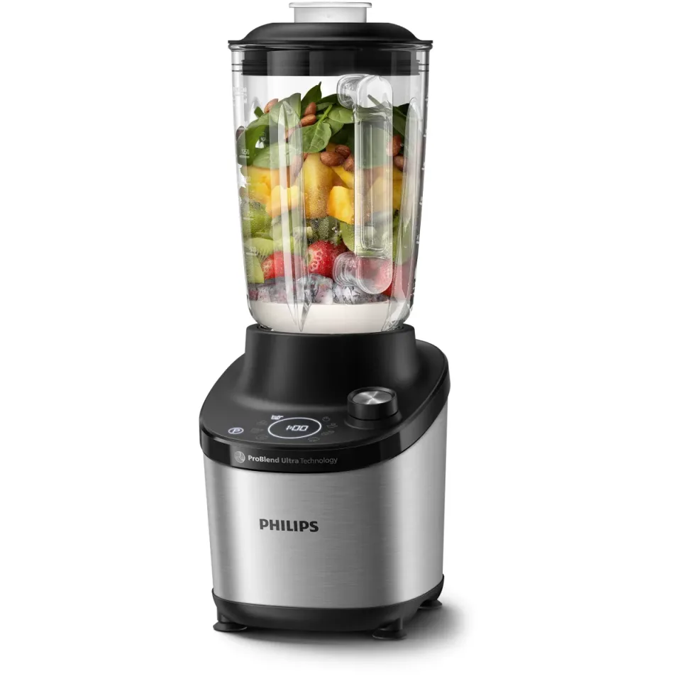 Licuadora Philips HR3760 00 Serie 7000 1500W 2L Negro 12V Jarra Vidrio