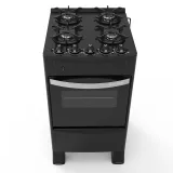 Cocina a Gas Tokyo Bravo Glass Negro 4H con Encendido Horno 50 L Limpia Facil