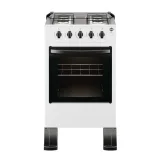 Cocina a Gas Tokyo Flamex Blanco 4H Mesa Inox Tapa de Vidrio Horno Limpia Facil