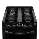 Cocina a Gas Tokyo Flamex Glass Pro con Enc Negro 4HHORNO Limpia Facil