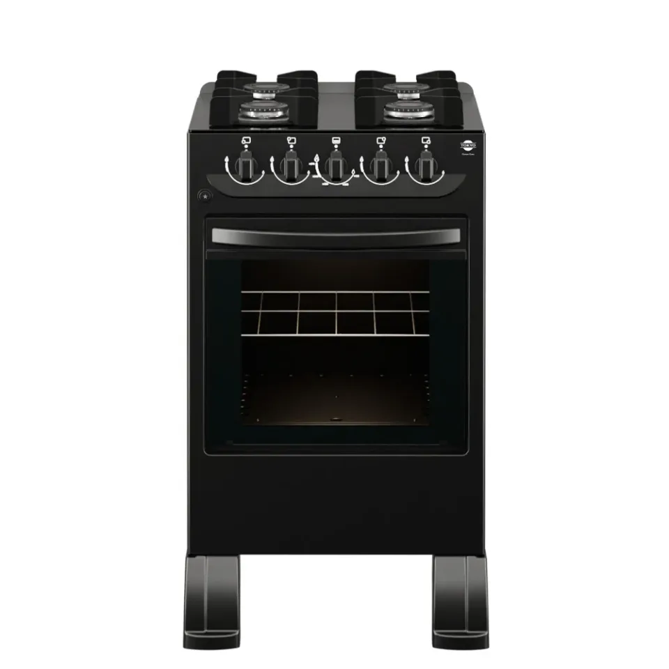 Cocina a Gas Tokyo Flamex Glass Pro con Enc Negro 4HHORNO Limpia Facil