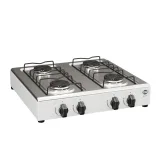 Cocina a Gas de Mesa Tokyo Maravilha 4H Blanco Mesada Inox
