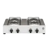 Cocina a Gas de Mesa Tokyo Maravilha 4H Blanco Mesada Inox