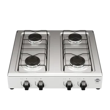 Cocina a Gas de Mesa Tokyo Maravilha 4H Blanco Mesada Inox