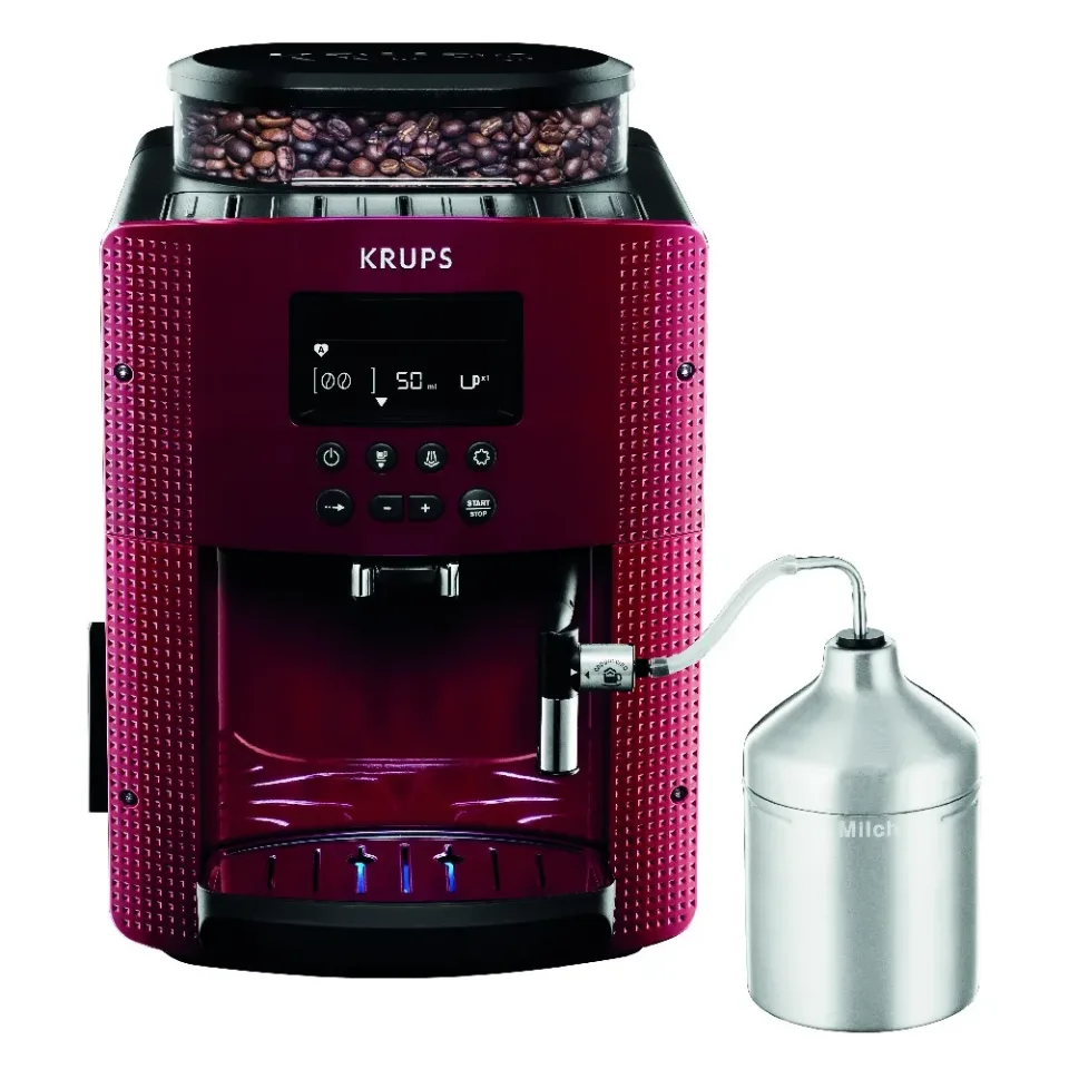 Cafetera Krups Espresso Display Essential Red EA816 1.7L con Adaptador