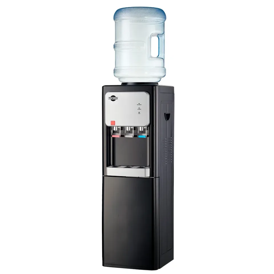 Bebedero de Pie Negro Tokyo Crystal Bidon Superior 3 Temp.c/Comp 500W