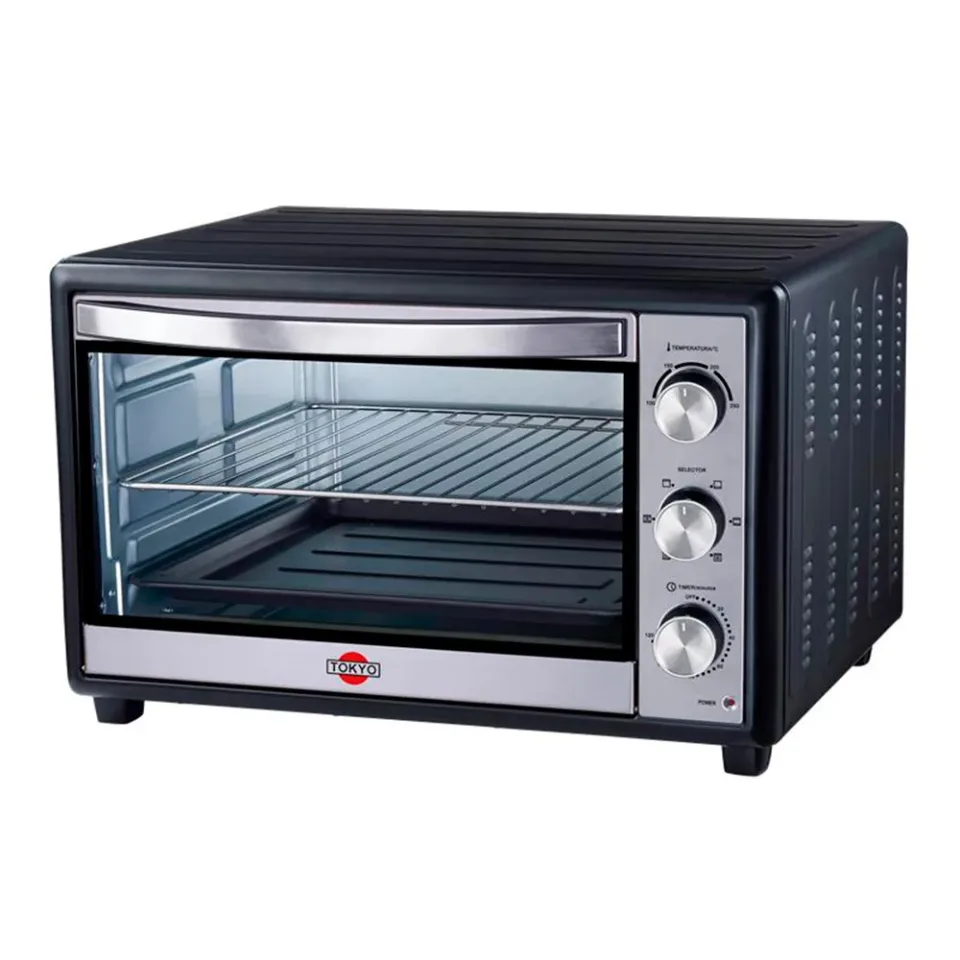 Horno Eléctrico Tokyo Listo Plus 56LTS Negro 2REJ/1BAND/1REC.MIG./1AGARRAD