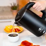 Hervidora Tokyo Easy Pro Negra Jarra de Acero Inoxidable 1,7 L 1500 W