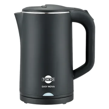 Hervidora Tokyo Easy Pro Negra Jarra de Acero Inoxidable 1,7 L 1500 W
