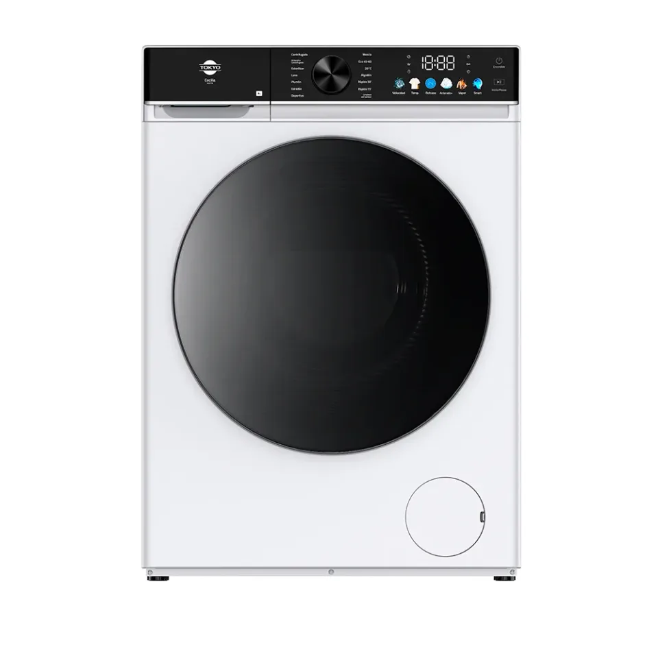 Lavarropas Automática Tokyo Cecilia 8KG Blanca Inverter