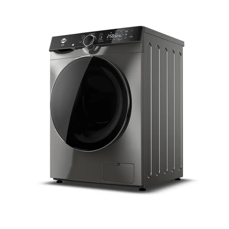 Lavarropas Automática Tokyo Cecilia 8KG Touch Inverter GRIS1400RPM