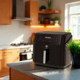 Air Fryer Tokyo Suprema 10LTS Doble Canasta con Divisor Extraíble 200°C 2400W