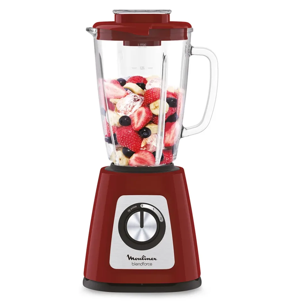 Licuadora Moulinex LM430 2V 1,75L 800W Vaso Vidrio Roja
