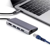 Adaptador Mini USB-C Hdmi, RJ45, Red, Tarjeta de Memoria