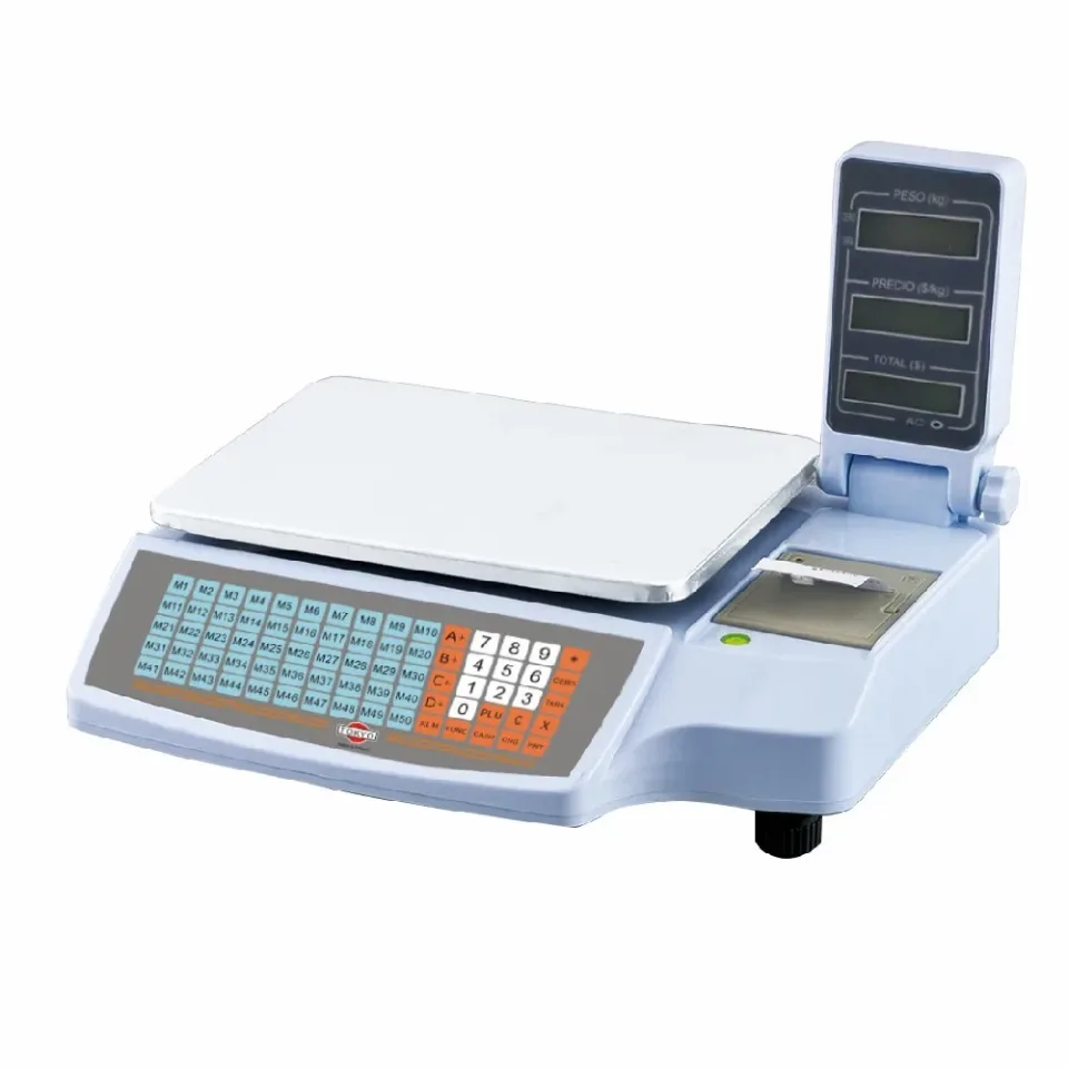 Balanza Comercial Tokyo Ind ACS-P2 con Impresora 10gr a 30kg-PARA 5 Digitos 220