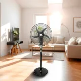 Ventilador Tokyo de Pie Negro Bravisimo 3 VEL.20-BASE Redonda