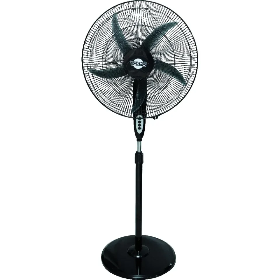 Ventilador Tokyo de Pie Negro Bravisimo 3 VEL.20-BASE Redonda