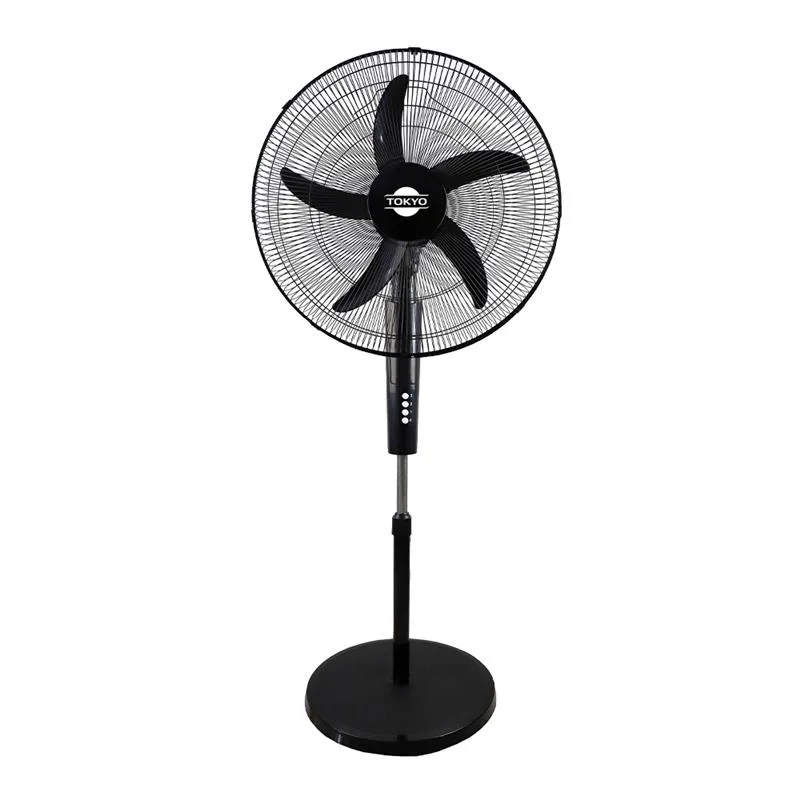 Ventilador de Pie Tokyo FS20 20" Negro 3 Vel Base Redonda
