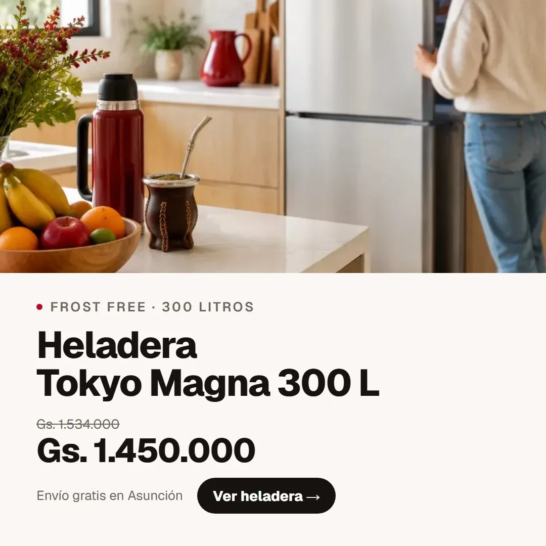 Heladera Tokyo Magna 300 L Frost Free a Gs. 1.450.000. Envío gratis en Asunción
