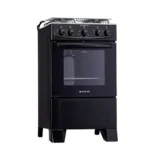 Cocina Atlas Coliseum 4H M/Vidrio Glass Negro