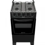 Cocina Atlas Coliseum 4H M/Vidrio Glass Negro