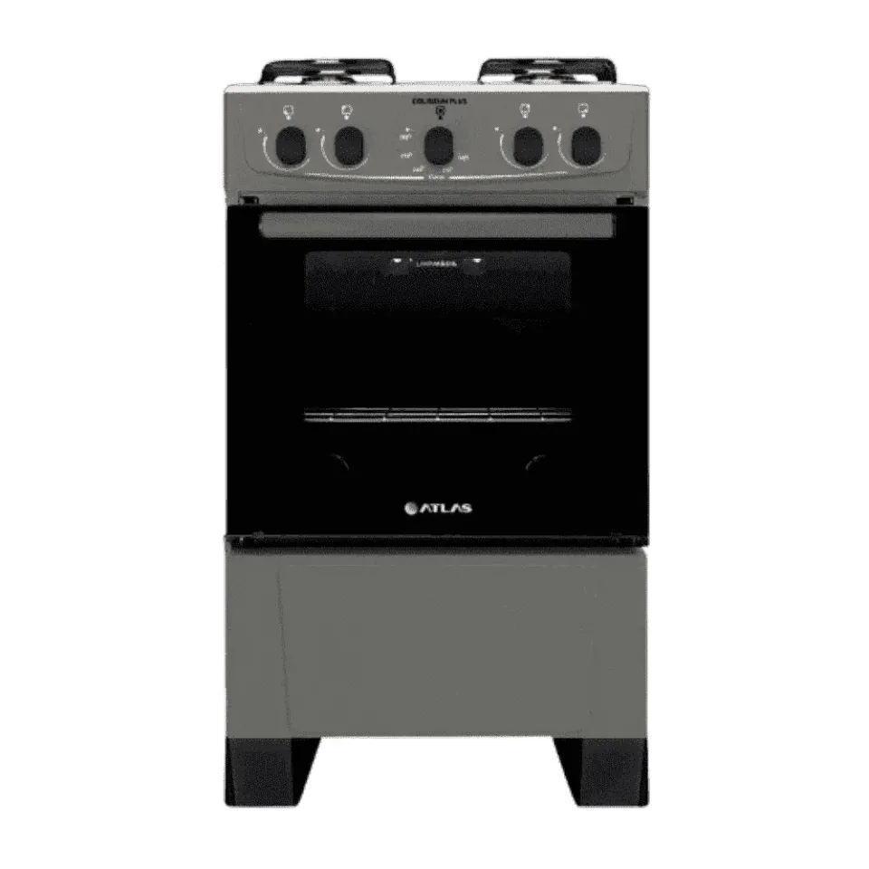Cocina Atlas Coliseum 4H M/Vidrio Glass Titanio