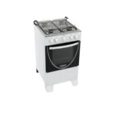 Cocina Atlas Coliseum 4H M/Vidrio Glass Blanco
