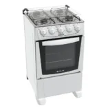 Cocina Atlas Coliseum 4H M/Vidrio Glass Blanco