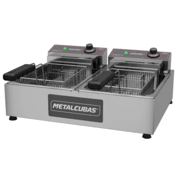 Freidora Metalcubas Eléctrico 6L 2C 5400W 220V Inox